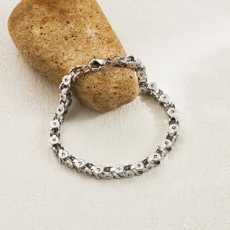 3 Pieces Minimalist Solid Color Stainless Steel Plating 18k Gold Plated Bracelets