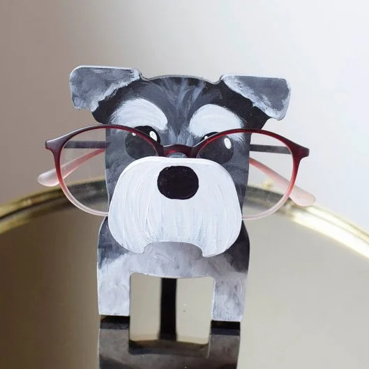 Schnauzer Glasses Stand, Women's Day Gifts