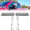 ACLONG Sliver Tow Mirror Cover Caps Compatible with Chevrolet(Chevy) Silverado 2020 2021 2022 2023 GMC Sierra 2500HD 3500HD Chrome Lower+Upper Clip-On Mirror Cover Replace 84468911 84468905