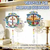 2pcs DIY Diamond Painting Cross Wind Chimes Crystal Window Suncatcher Craft Set Birthday Gifts Home Garden Decor