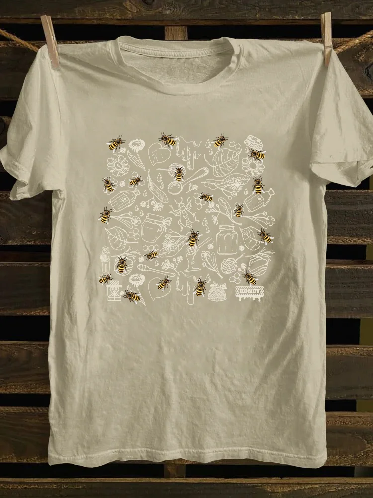 Vintage Bee Botanical T-shirt