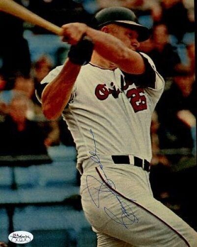 Boog Powell Vintage Signed Jsa Cert Sticker 8x10 Photo Poster painting Authentic Autograph