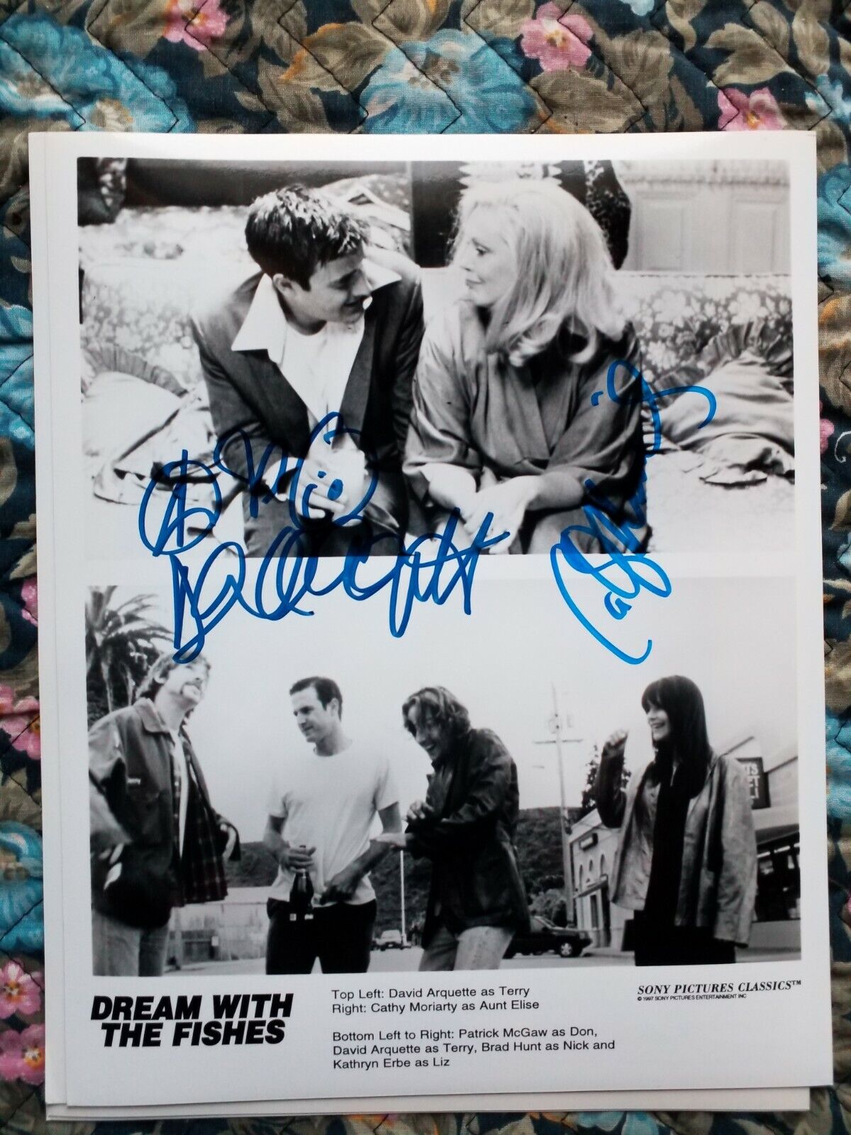 David Arquette & Cathy Moriarty Dual Signed Authentic Autographed 8x10 Photo Poster painting