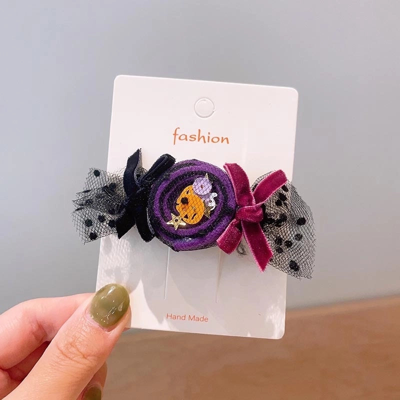 Halloween Cool Style Girl’S Pumpkin Cat Ghost Felt Hair Clip