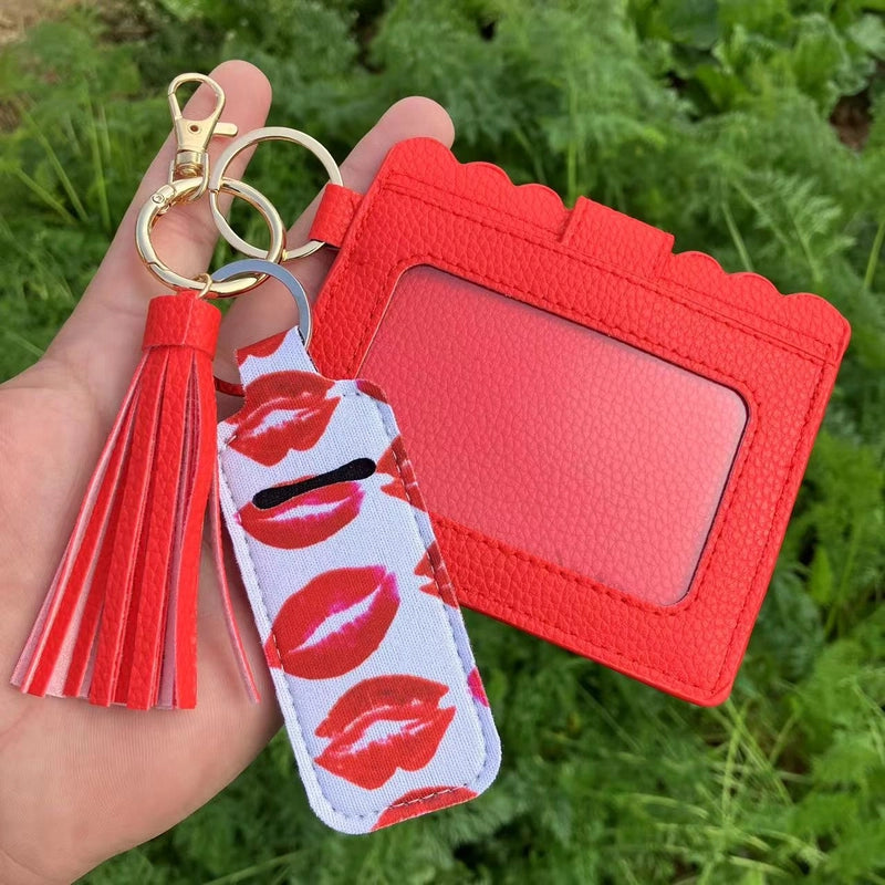 Women’s Geometric Pu Leather Open Card Holders