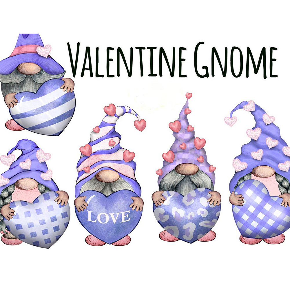 

40*30CM - Round Drill Diamond Painting - Valentines Goblin, 501 Original