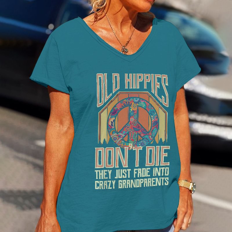 Old Hippies Don't Die Graphic Tees