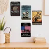 (US Only)6Pcs Metal Veterans Tin Sign Rectangular Iron Painting Wall Home Decor 30x40cm