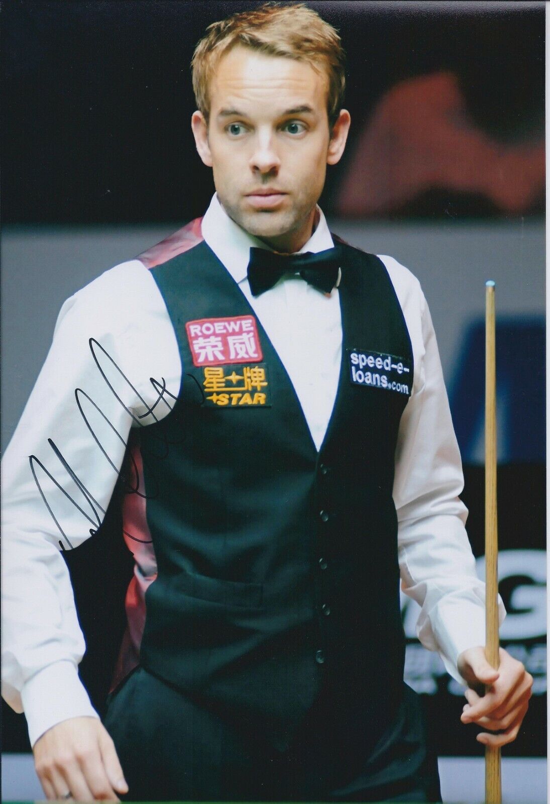 Ali CARTER AUTOGRAPH 12x8 Signed Photo Poster painting AFTAL COA SNOOKER Shanghai Masters Winner