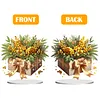 (US Local)Flower Double Sided Effect Table Top Diamond Painting Desktop Ornaments Kit (Christmas)