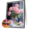 Pink Rose-Full Round Diamond Painting 30*40CM