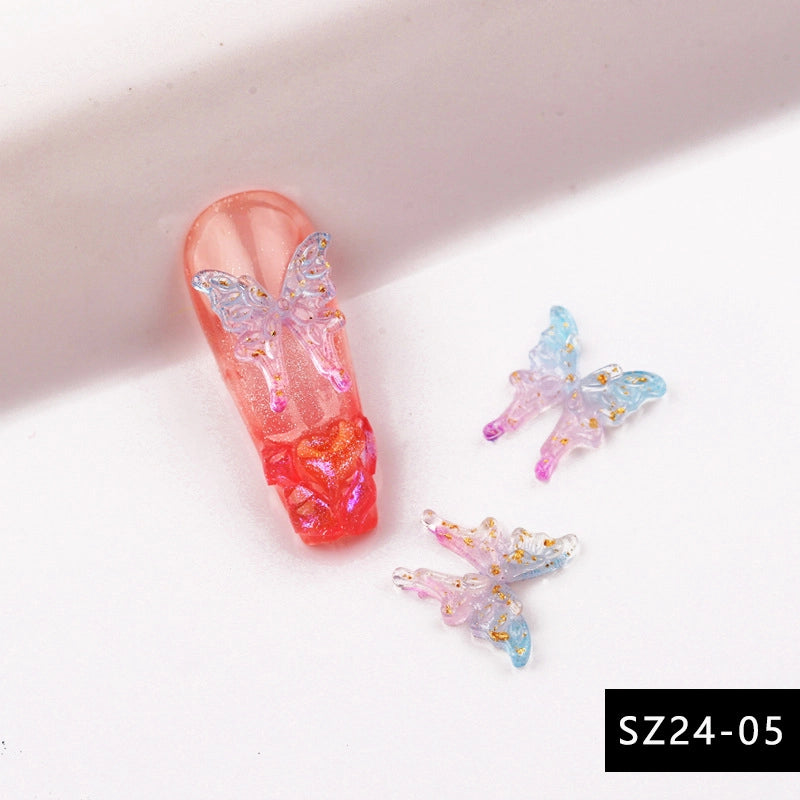 Butterfly Resin Nail Decoration Accessories