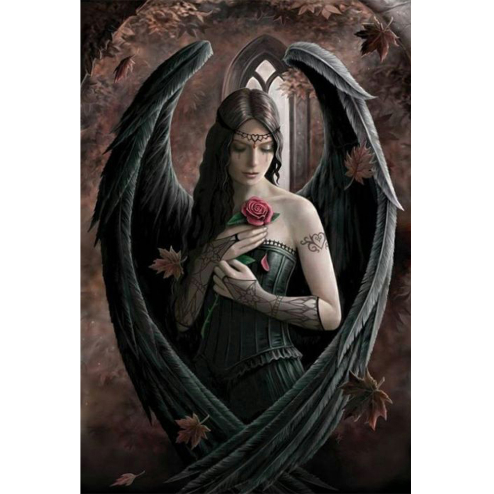 

Black Angel - Round Drill Diamond Painting - 35*50CM, 501 Original