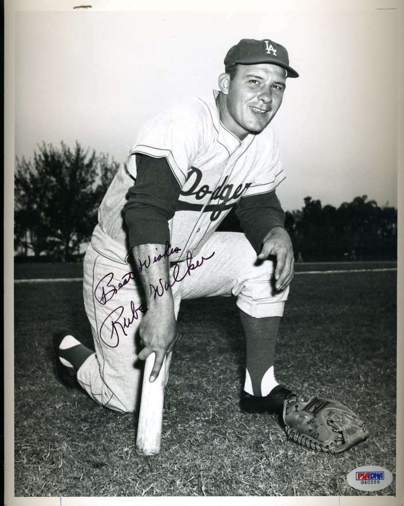 Rube Walker Psa Dna Coa Hand Signed 8x10 1950`s McCarthy Photo Poster painting Autograph