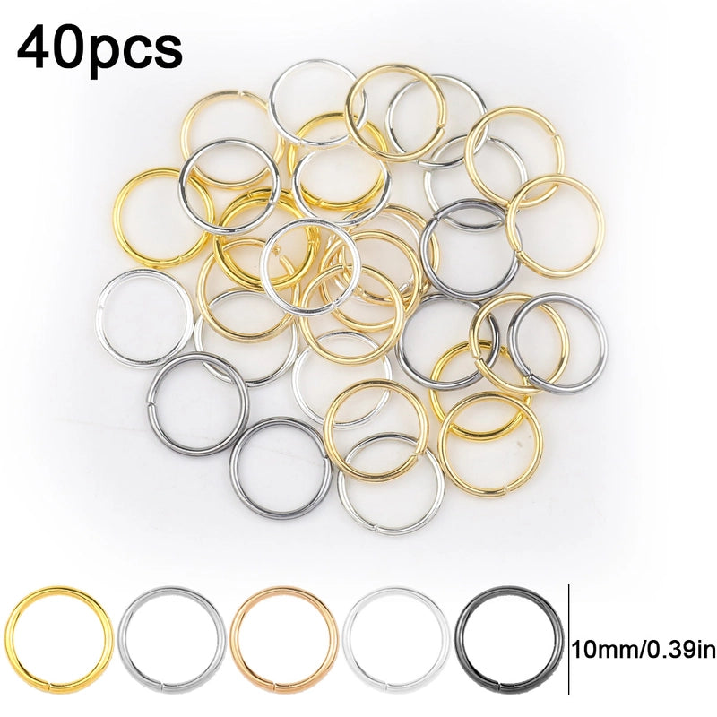 1 Set Diameter 3mm Diameter 4mm Diameter 5mm Alloy Solid Color Open Jump Rings Jewelry Accessories