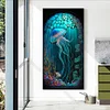 (40*70cm)Stained Glass Jellyfish - Full Round Drill Diamond Painting