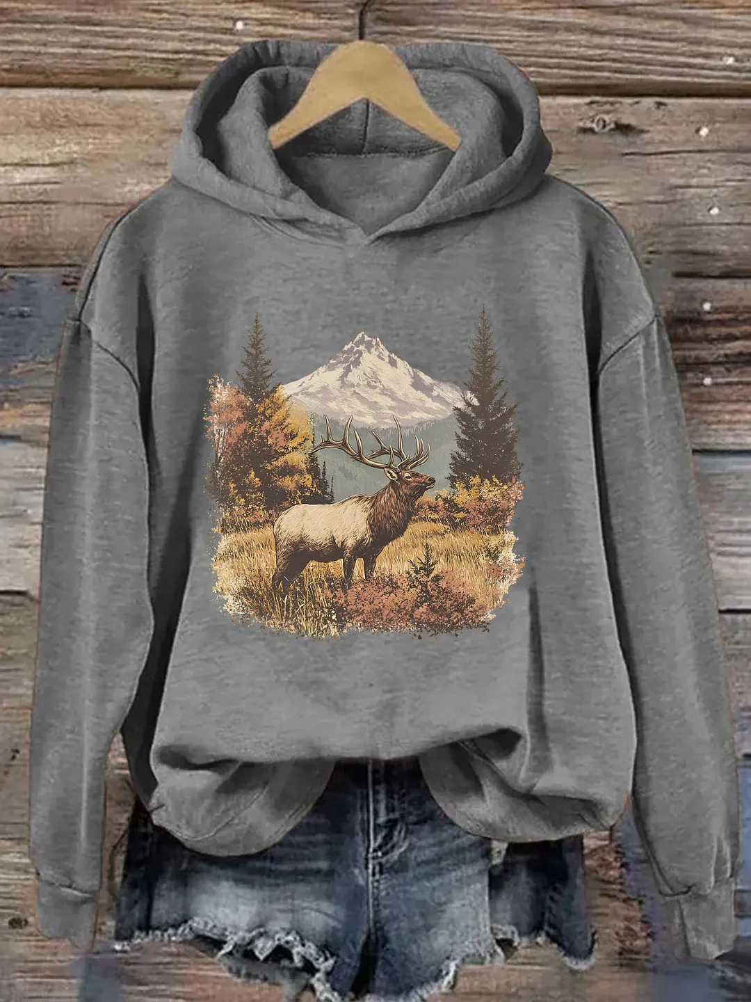 Retro Elk Hoodie