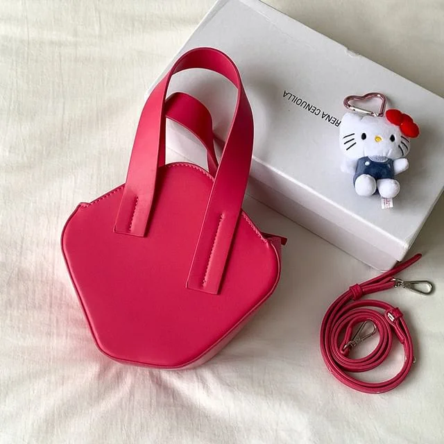 Plain Bag Top Faux Leather Crossbody Handle