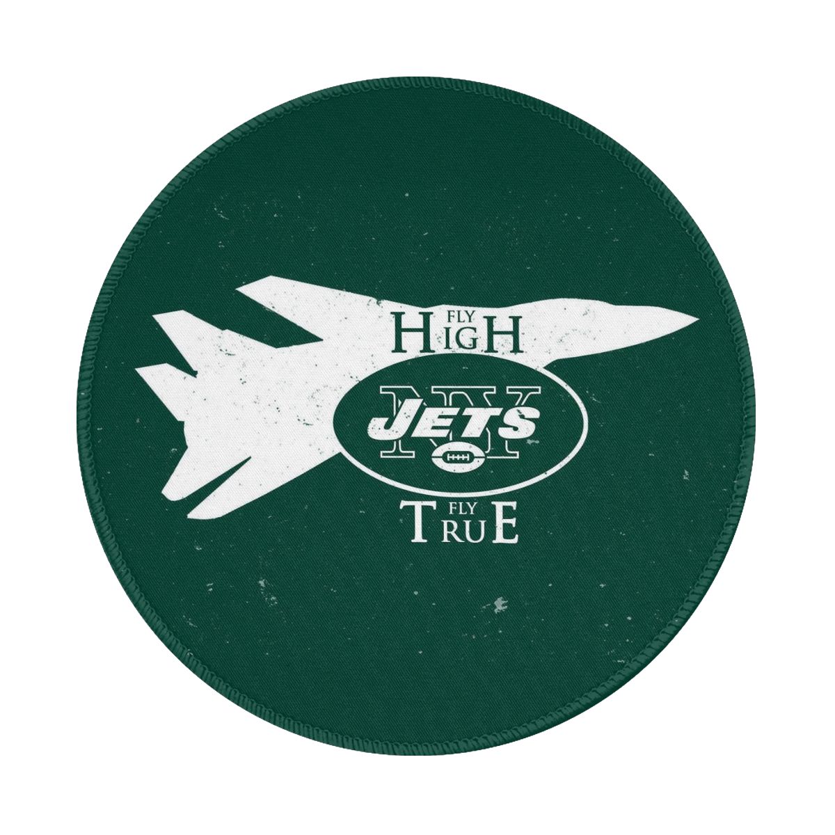 New York Jets Fly High Waterproof Round Mouse Pad for Wireless Mouse