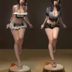 pornhint Pornhint Final Fantasy Tifa Lockhart Set of 4 Statue NSFW & SFW 3D Model Design High Quality STL File 3D Digital Printing for 3D Printers NSFW