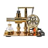 Hot Air Stirling Engine with USB Light Balance Single Cylinder Hot Air Engine Physics Engine Children Adult Toy