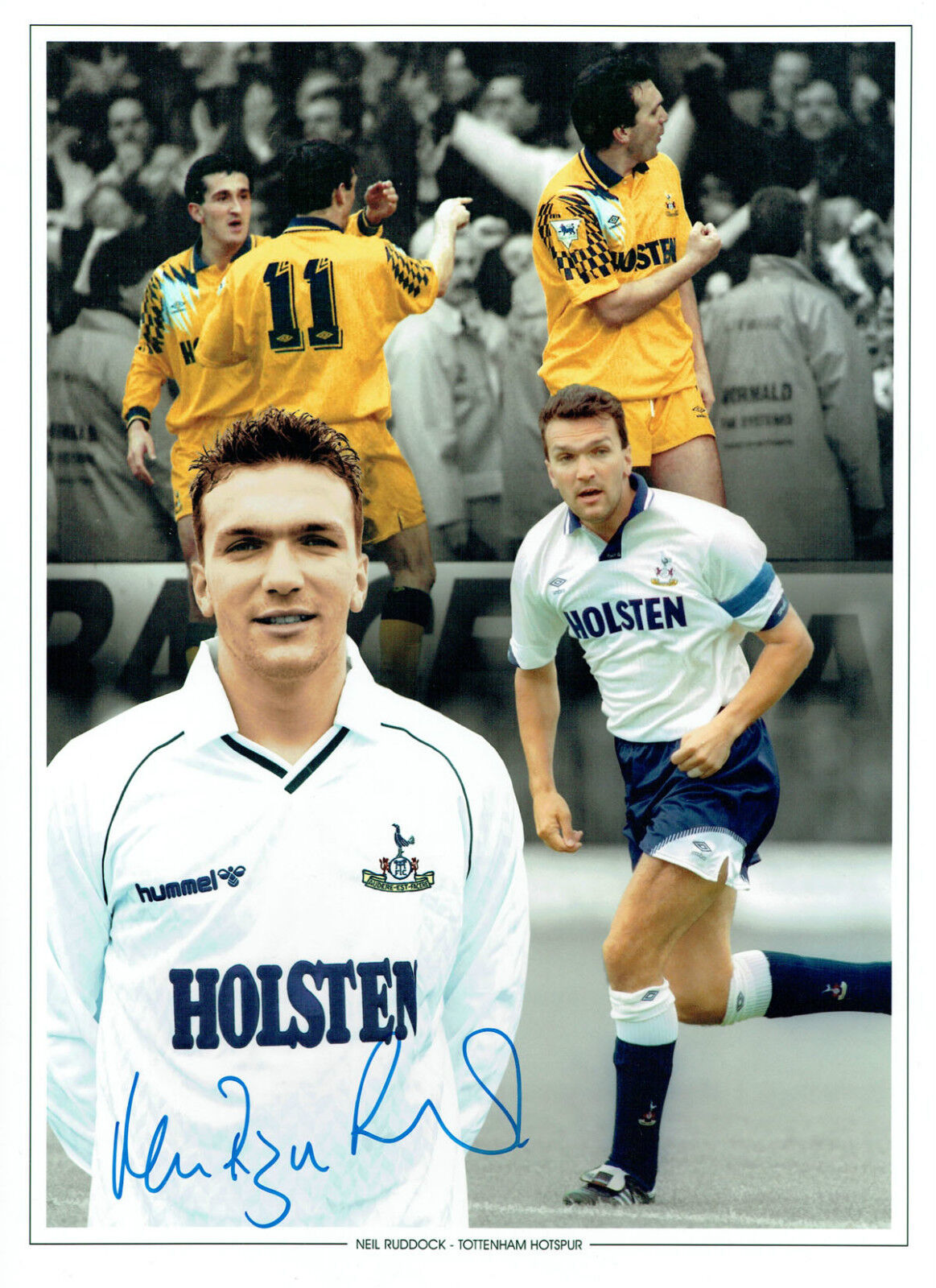 Neil Razor RUDDOCK Spurs Signed 16x12 Autograph Montage Photo Poster painting AFTAL COA