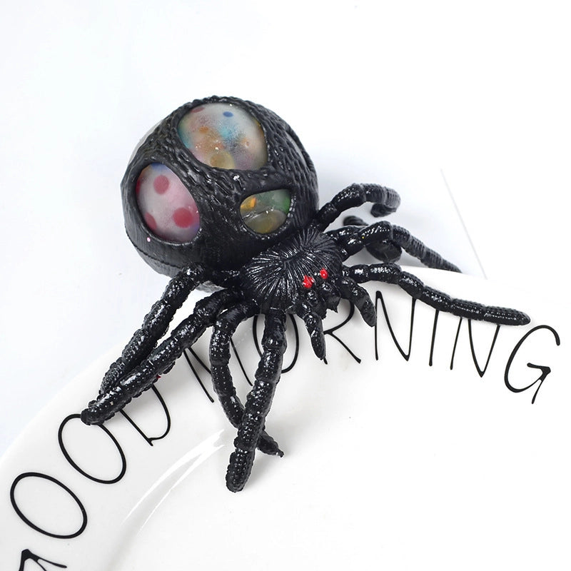 Hot Selling Halloween Spider Vent Ball Children’s Trick Toy Funny Pinch Music Factory Supply