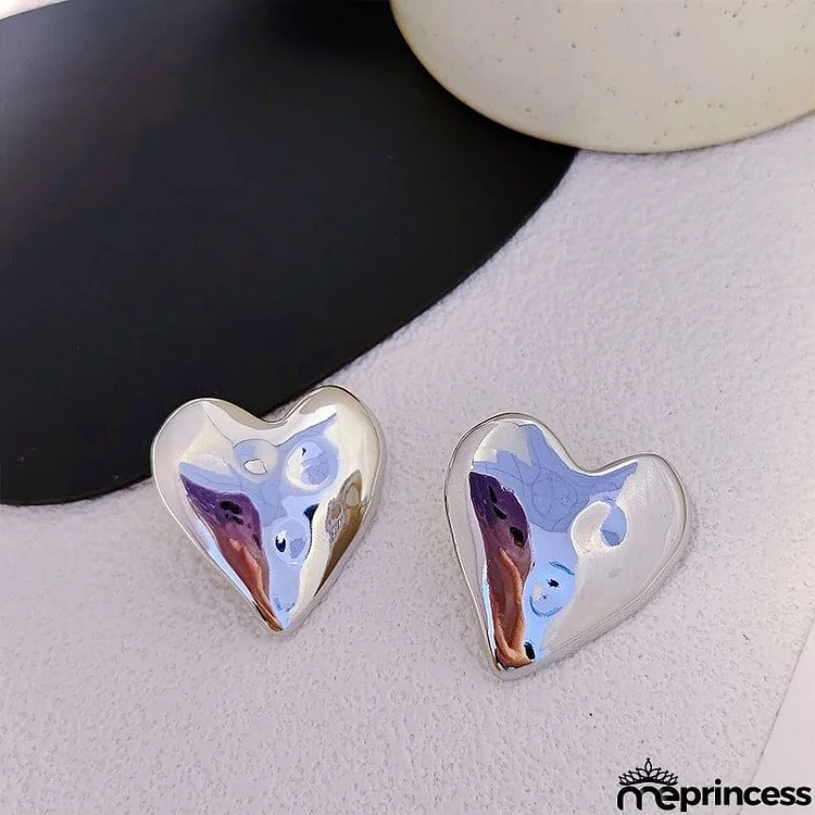 Large Bubble Heart Earrings