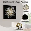 (25x25cm)DIY Pearl Painting Framed Handmade Pearl Material Art Kit Living Room Decor