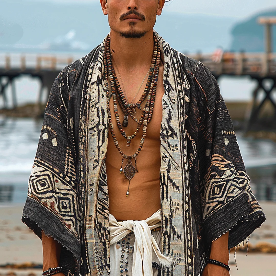 Men's Bohemian Kimono Cardigan-inspireuse