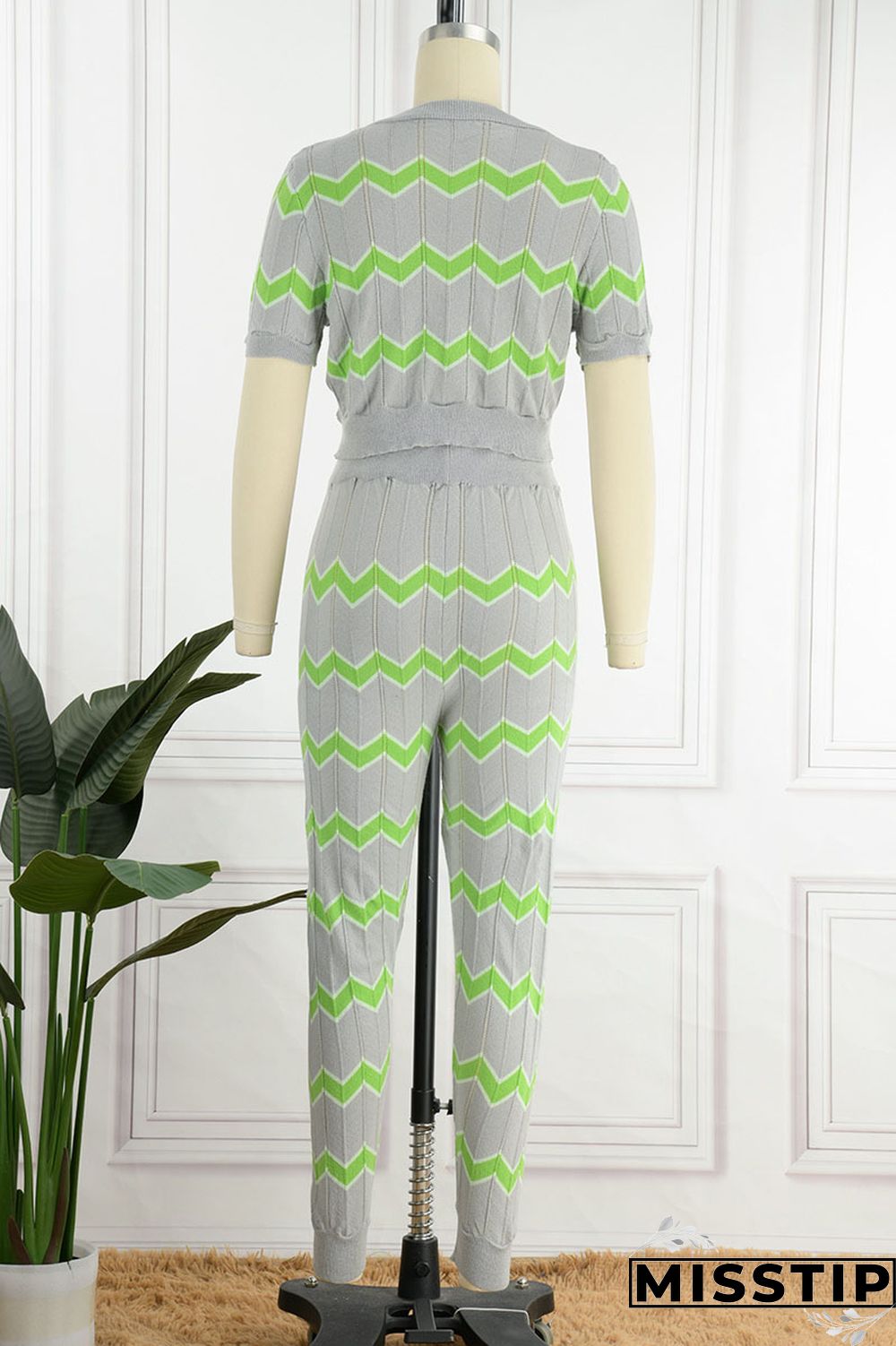 Pink Casual Patchwork O Neck Short Sleeve Two Pieces