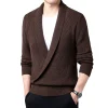 Men's Lapel Knitted Cardigan