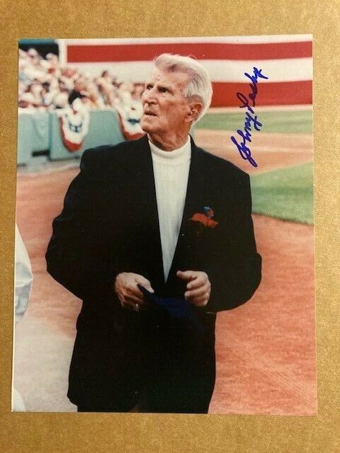 Johnny Pesky Red Sox Home Coming Signed 8x10 Photo Poster painting JSA Auction Letter