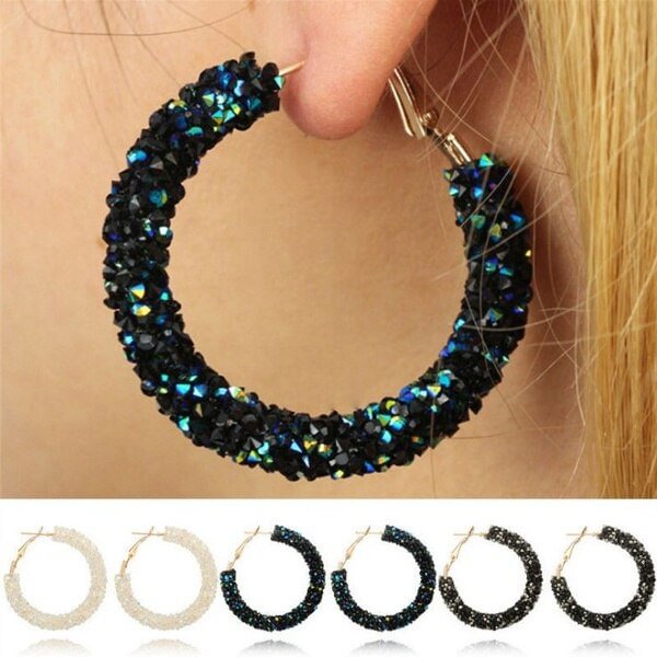 UsmallLifes King Women Retro Circle Earrings Handmade High-grade Elegant Temperament Girl Ear Ring US Mall Lifes