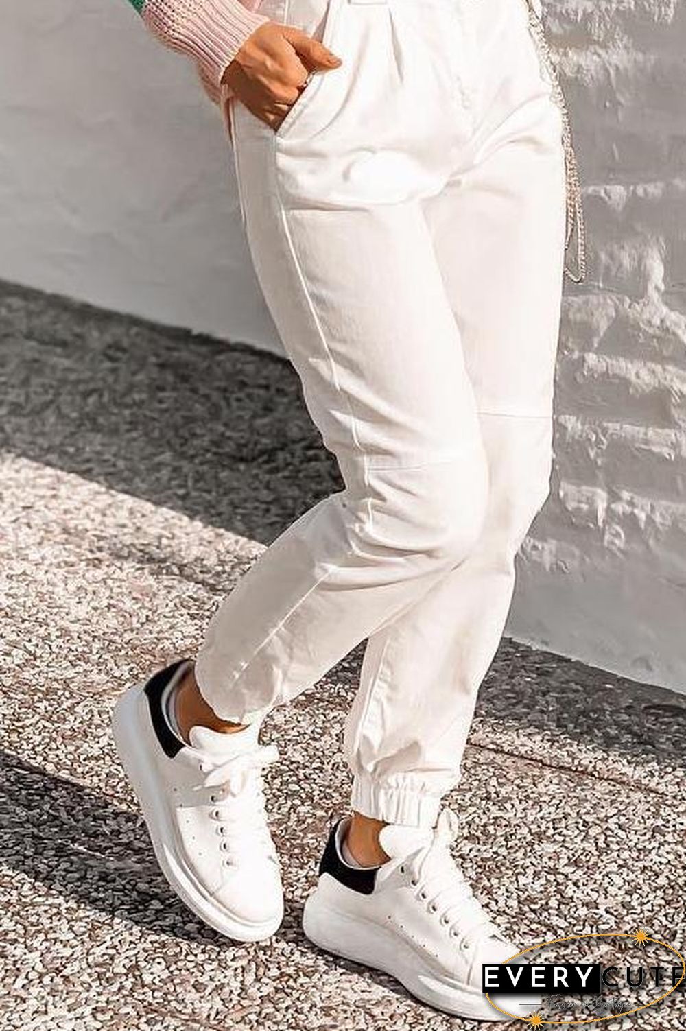 Lace Up White Sneakers