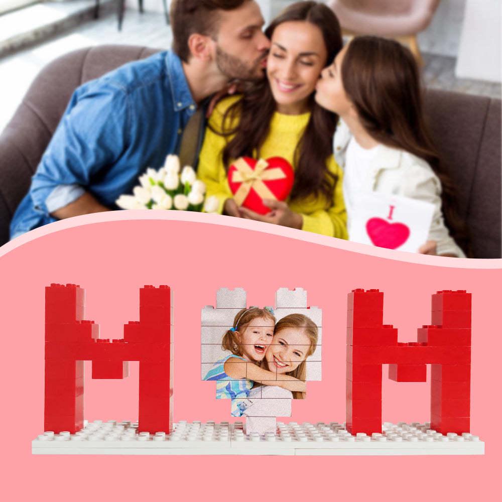 Loveyoufancy Personalized Gifts for Mom/Dad Building Brick Puzzles