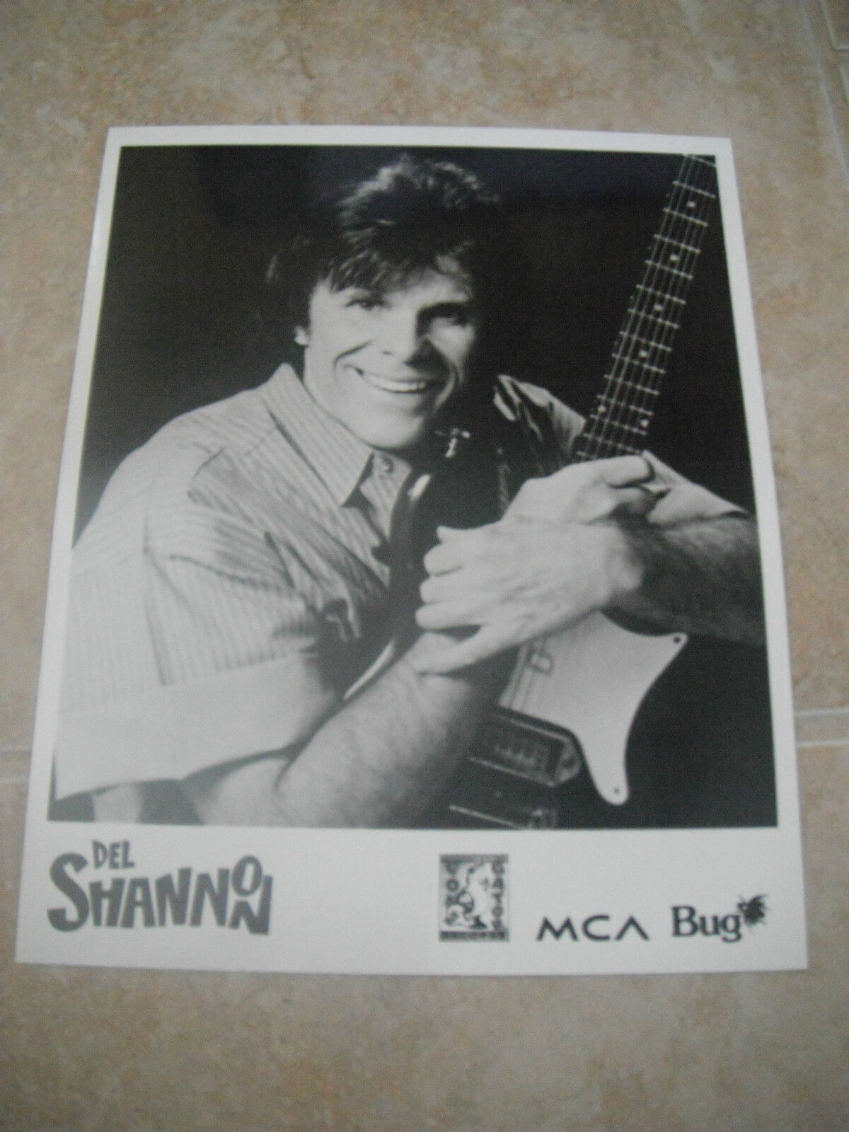 Del Shannon Runaway B&W 8x10 Promo Photo Poster painting Picture