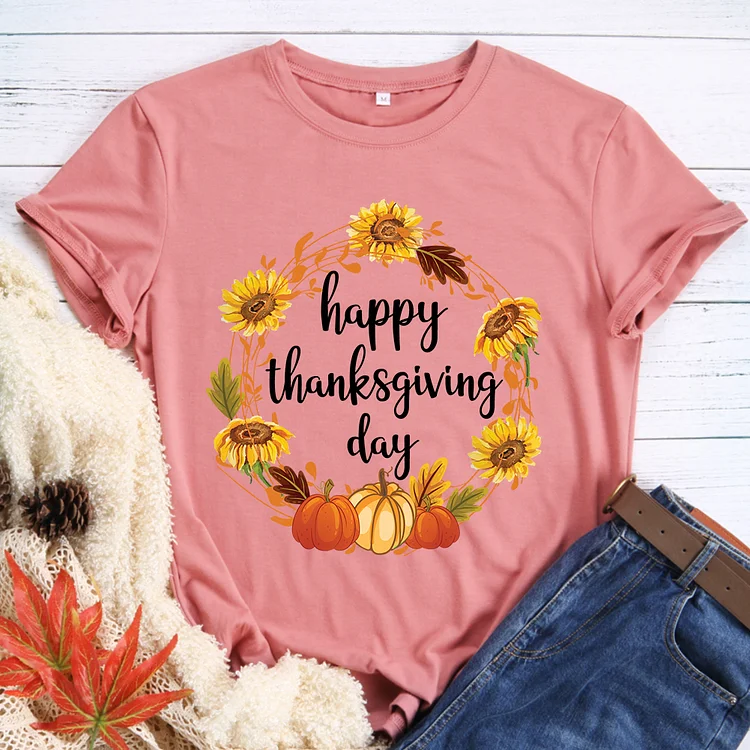 Thanksgiving Sunflower Blessed  T-shirt - BSCTX0169