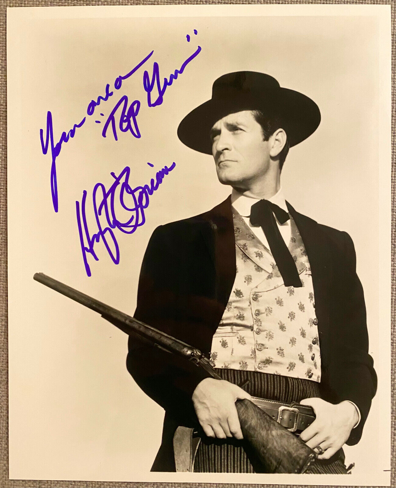 Hugh O'Brian Signed In-Person B&W 8x10 Photo Poster painting - Authentic, RIP