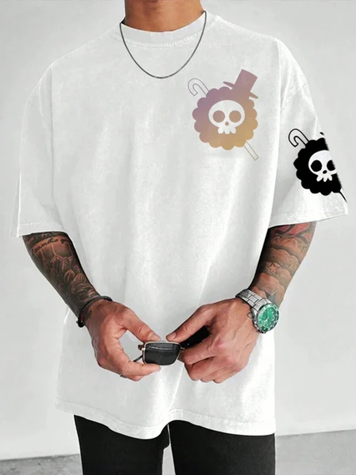 Oversized Loose Anime Multiple Print T-Shirt