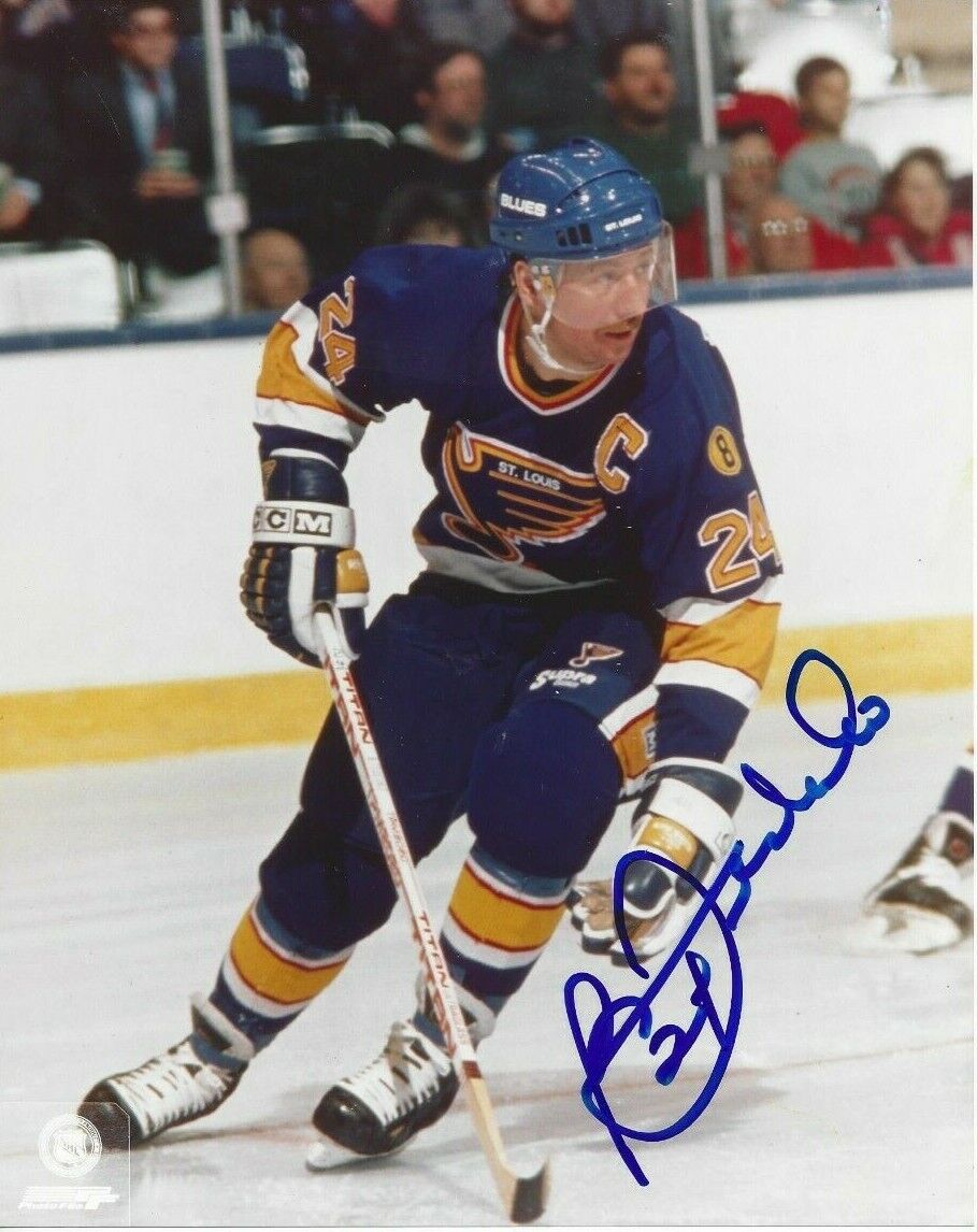 Bernie Ferderko Autographed 8x10 St. Louis BluesRare B938