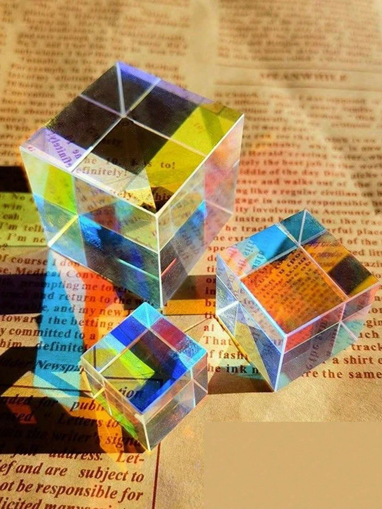 Bogoro Crystal Optical Glass, K9 Optical Glass, Cube Glass Prism Refraction Prism Triangular Prism Optical Glass X Cube Prism Physics Optical Teaching Prism For Science Teaching Physical Lessons
