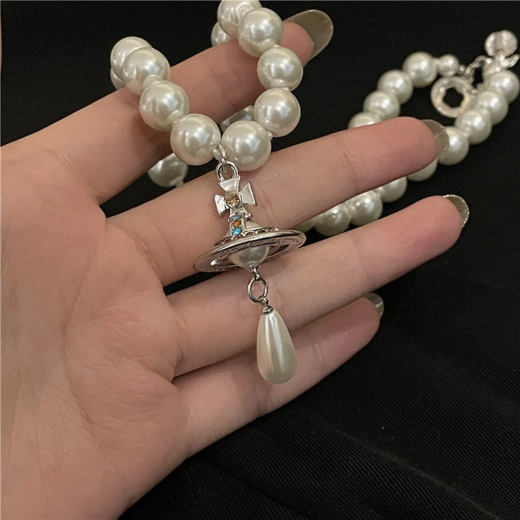 Baroque court style light luxury pearl necklace KERENTILA