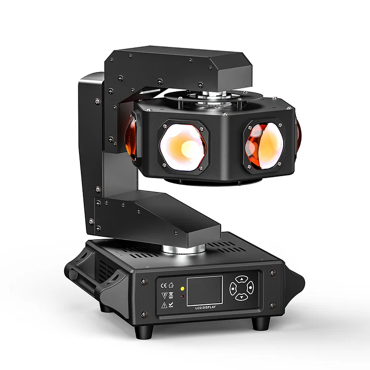🛒Yiflamefly 240W Beam Moving Head Lights 6LEDs RGBW 360° Rotating DJ Light DMX512 Stage Lights For Disco Wedding Party Live Show