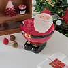 Ceramic Decorative Belly Bowl Santa Design /Ceramic Santa Candy Bowl /Christmas Gift Bowl