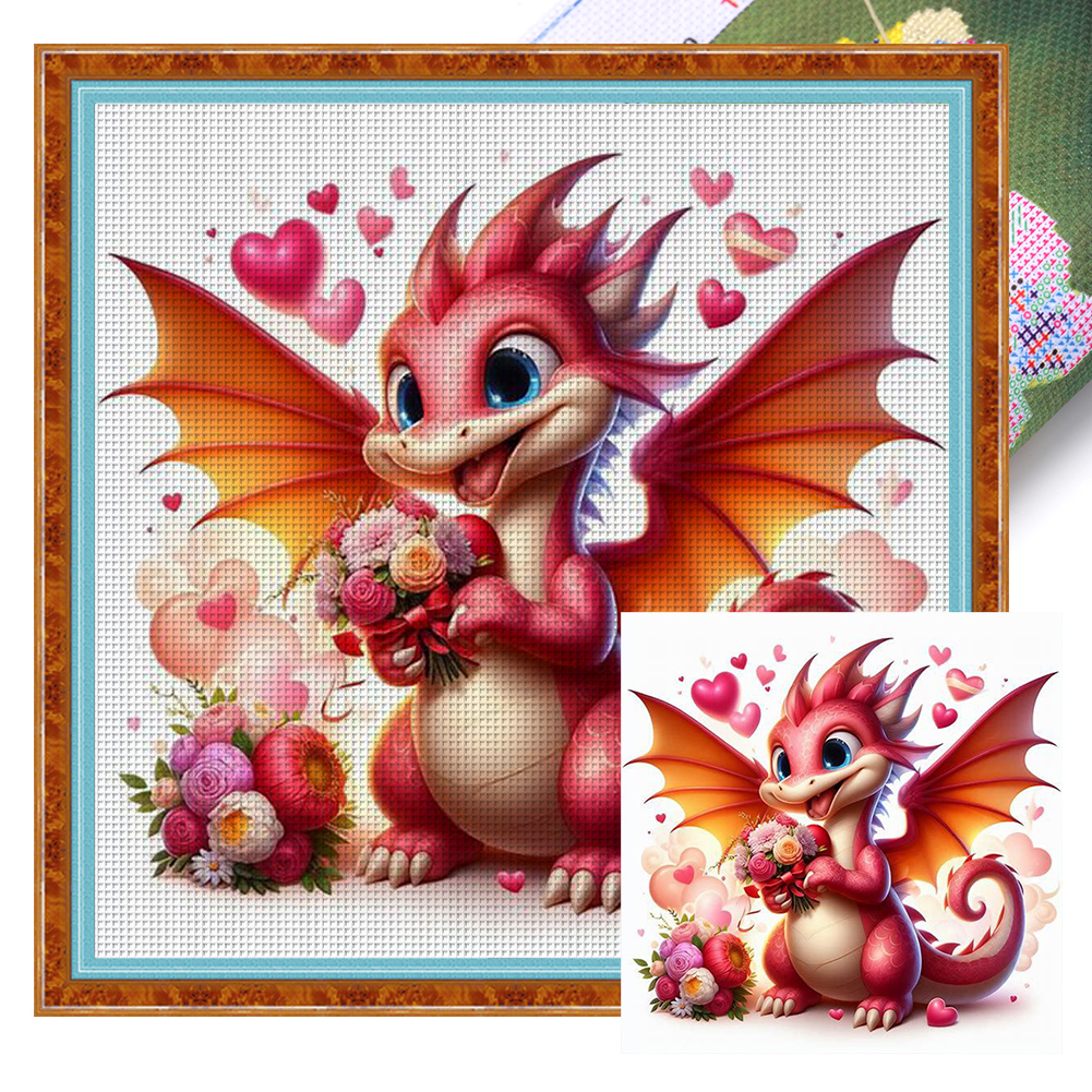 Cute Pterosaur Full 11CT Pre-stamped Canvas(40*40cm) Cross Stitch