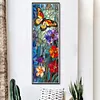 Glass Painting Butterfly Flowers-11CT Stamped Cross Stitch 30*90cm/11.81*35.43in (Big Size)