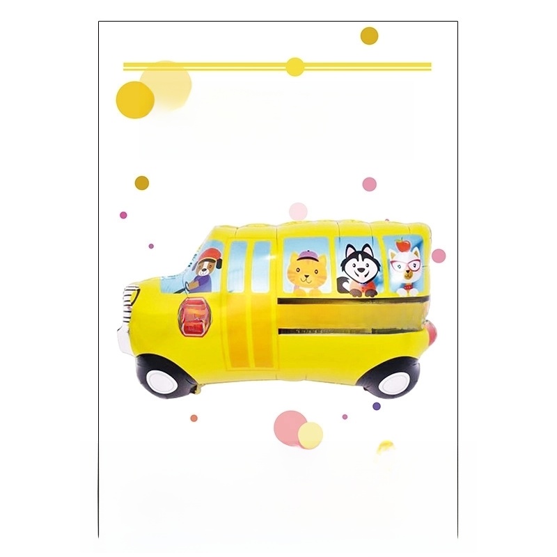 Birthday Cartoon Style Cute Car Airplane Aluminum Film Indoor Party Balloons