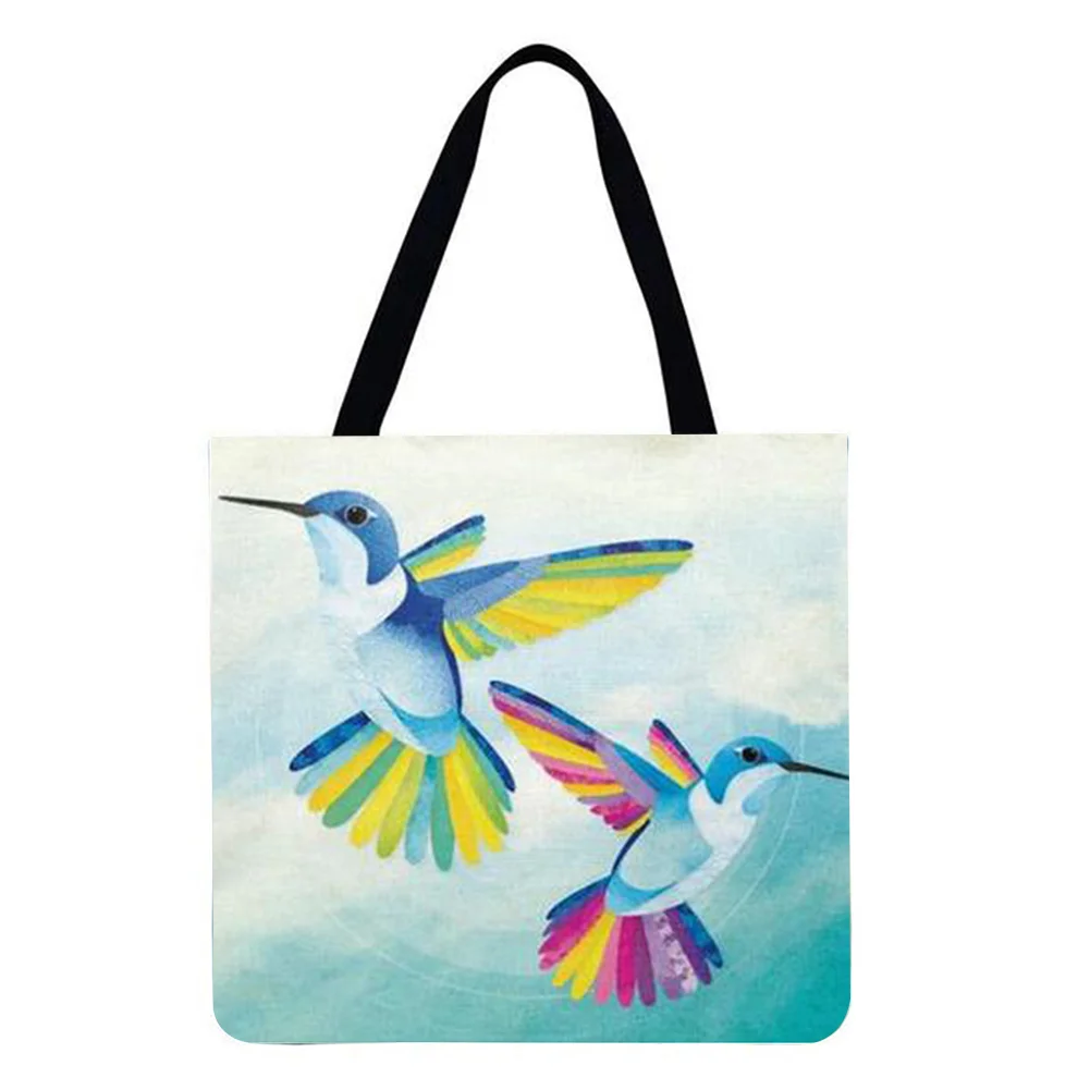 Linen Tote Bag-Two larks