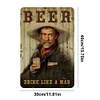 Drink Like A Man - Metal Tin Signs(8*12Inch/12*16Inch) - Bar